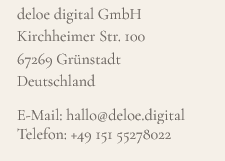 Kontaktdaten deloe digital GmbH
